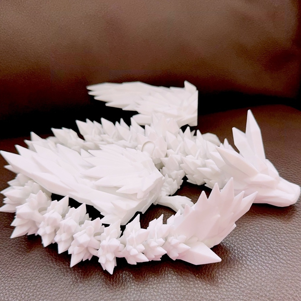 A snowy white dragon. 45cm